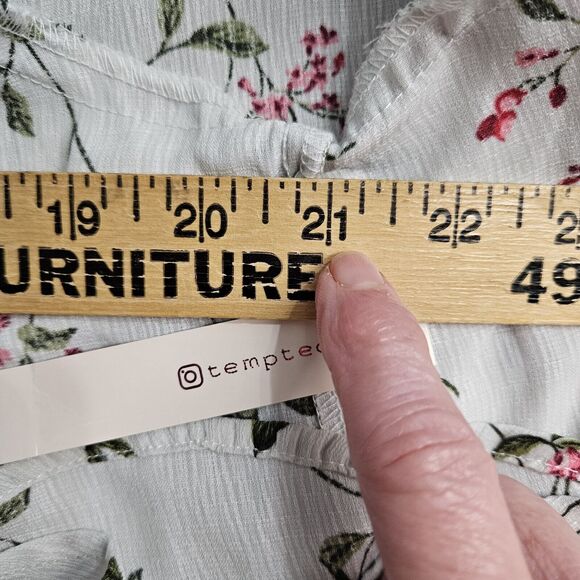 New Tempted Los Angeles Womens XL Cardigan Floral Long Bell Sleeve Kimono - Picture 12 of 14